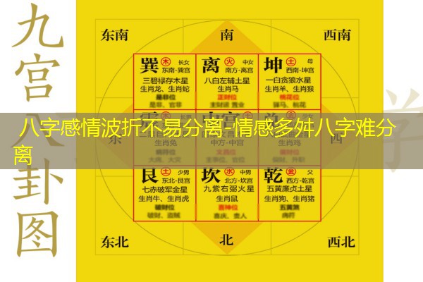  八字感情波折不易分离-情感多舛八字难分离