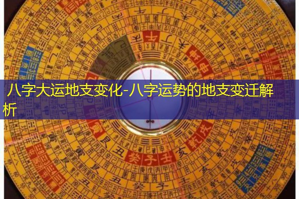  八字大运地支变化-八字运势的地支变迁解析
