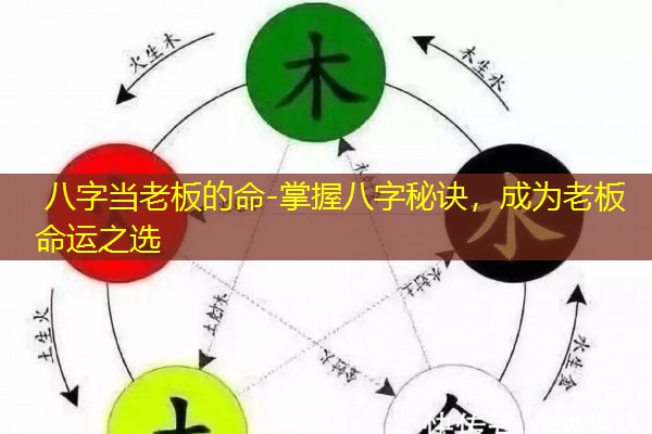  八字当老板的命-掌握八字秘诀，成为老板命运之选