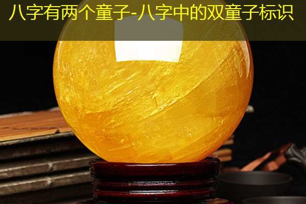  八字有两个童子-八字中的双童子标识