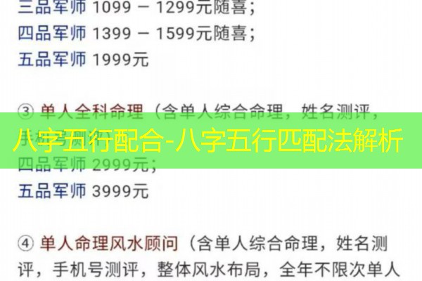  八字五行配合-八字五行匹配法解析