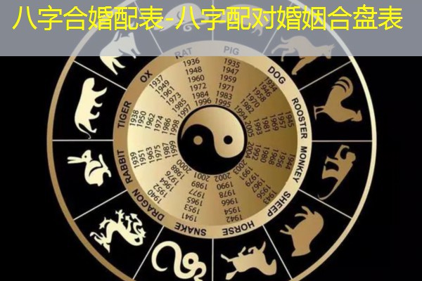  八字合婚配表-八字配对婚姻合盘表