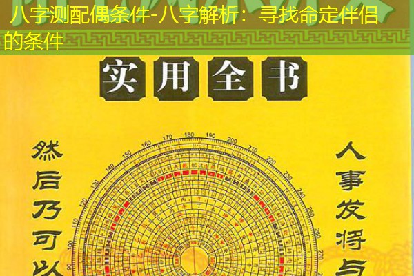 八字测配偶条件-八字解析：寻找命定伴侣的条件