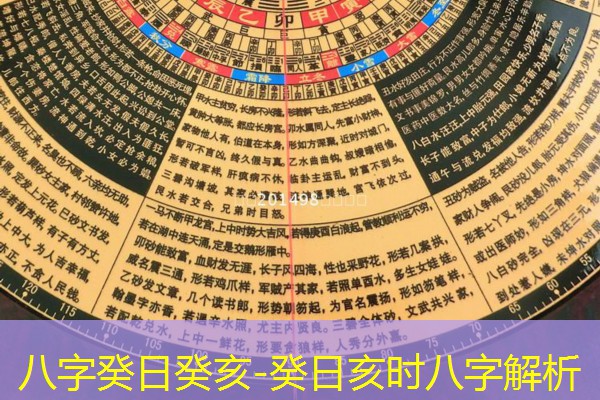  八字癸日癸亥-癸日亥时八字解析