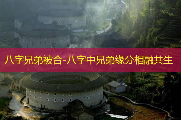  八字兄弟被合-八字中兄弟缘分相融共生